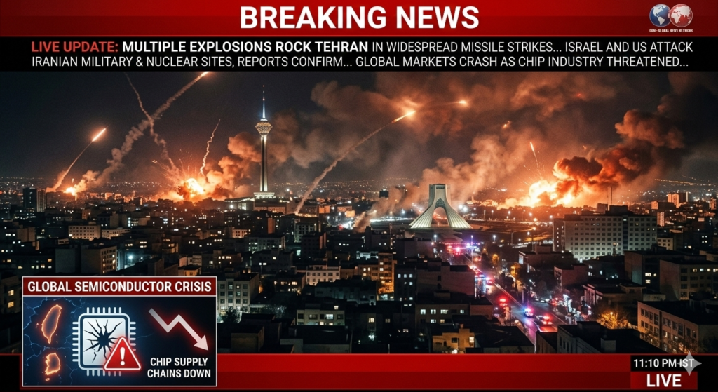 Iran war తెలుగు అప్డేట్ 2026 Tehran strikes global chip crisis