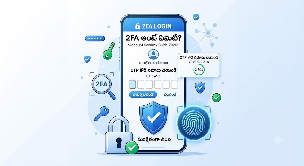 2FA Telugu guide 2026 Two Factor Authentication account security